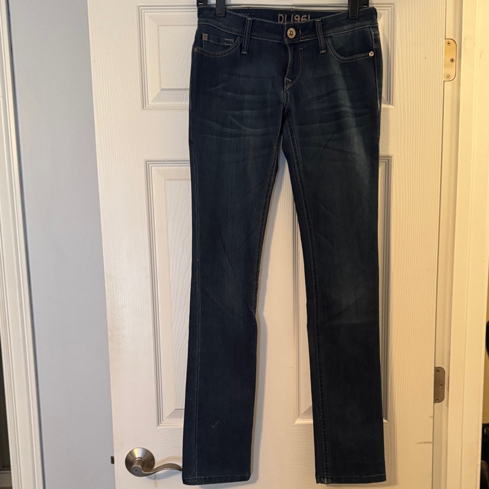 DL1961 Women's Straight Leg Jeans in Deep Indigo